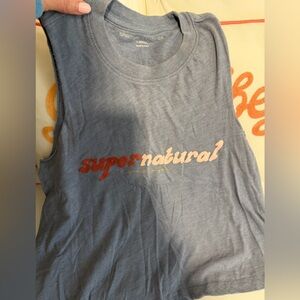 Spiritual Gangster Gray/ purplishTank with Orange Graphic